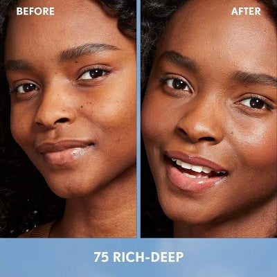 COVERGIRL Simply Ageless Skin Perfector Essence Vegan Foundation 75 Rich Deep 1 fl oz - New