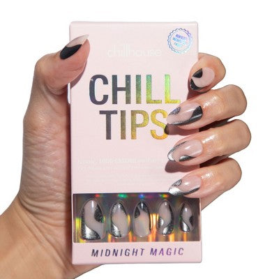 Chillhouse Chill Tips Press-On Fake Nails Midnight Magic 24ct - Imperfect Box