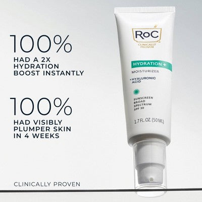 RoC Multi Correxion Hydrate + Plump Daily Moisturizer with Hyaluronic Acid SPF 30 1.7oz - Imperfect Box