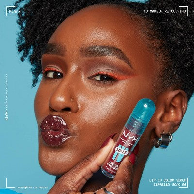 NYX Professional Makeup Lip IV Hydrating Lip Gloss Stain Mocha Me Wet 0.16 fl oz - Imperfect Box