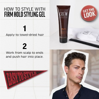 American Crew Men's Firm Hold and Non-Flaking Hair Styling Gel 8.4 fl oz - New