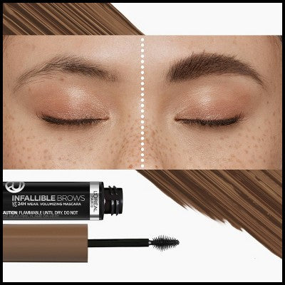 L'Oreal Paris Infallible Brows 24H Volumizing Eyebrow Mascara 6 Light Brunette 0.13 fl oz - Imperfect Box