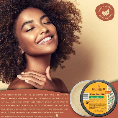 Ashanti Whip Shea Souffle Coco Mango 8oz - New