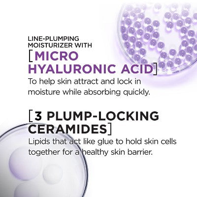 L'Oreal Paris Revitalift Hyaluronic Acid Plumping Hydrating Water Cream 1.7oz - Imperfect Box