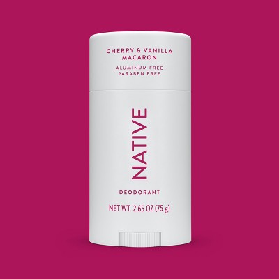 Native Solid Deodorant for Women; Men Cherry; Vanilla Macaron Aluminum-Free 2.65oz - Imperfect Container