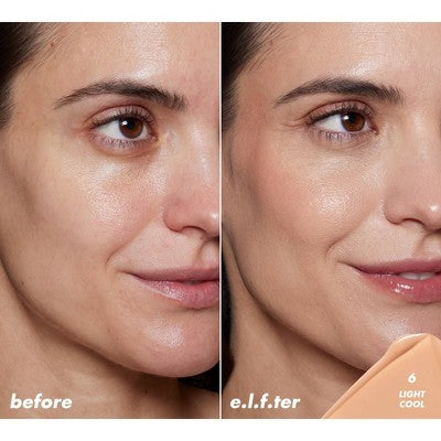 e.l.f. Halo Glow Skin Tint Light Coverage Foundation Mineral SPF 50 6 Light Cool 1 fl oz - Imperfect Box