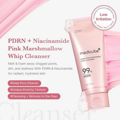 medicube PDRN Pink Niacinamide Whip Cleanser Korean Skincare 4.23oz - Missing Box