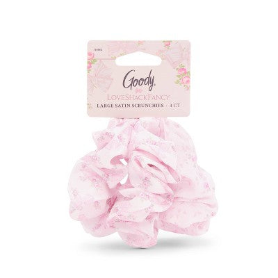 Goody x LoveShackFancy Large Satin Scrunchies 3ct Pink - New