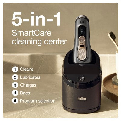 Braun Series 9-9465cc Pro Electric Foil Shaver with ProLift Beard Trimmer & Clean & Charge SmartCare Center - Imperfect Box