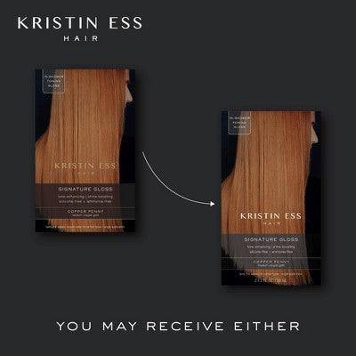 Kristin Ess Hair Gloss in Copper Penny for Red or Auburn Hair Semi Permanent Dye + Toner 4 fl oz - Imperfect Box