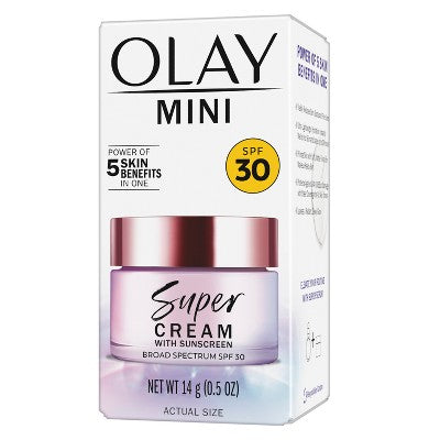 Olay Super Cream Ultra Lightweight Facial Moisturizer SPF 30 0.5oz - Imperfect Box