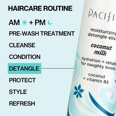 Pacifica Coconut Milk Leave on Detangling and Repair Spray  7 fl oz - New