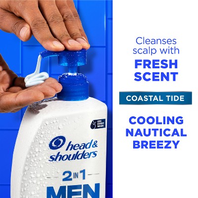 Head & Shoulders Men's 2-in-1 Shampoo and Conditioner, Anti-Dandruff Treatment, Full Thick for Daily Use, Paraben-Free 28.2 fl oz - Imperfect Container