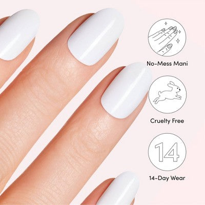 Dashing Diva Mani/Pedi Gloss Nail Art White Flag 54ct - Imperfect Box
