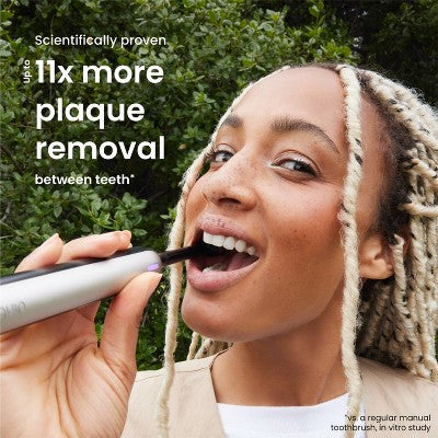 quip Rev Oscillating Rechargeable Electric Toothbrush Black/Silver - Imperfect Box