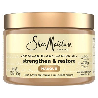 SheaMoisture Jamaican Black Castor Oil Strengthen & Restore Hair Mask 11.5oz - New