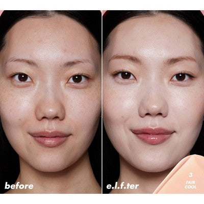 e.l.f. Halo Glow Skin Tint Light Coverage Foundation Mineral SPF 50 3 Fair Cool 1 fl oz - Imperfect Box