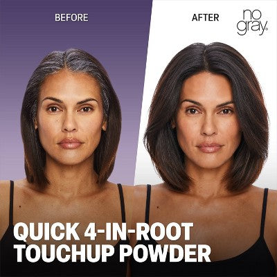 No Gray Quick 4-IN-1 Root Touch Up Powder Light to Medium Brown 0.5oz - Imperfect Box