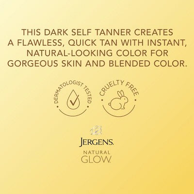 Jergens Glow Instant Moisturizing Self Tanner Tanning Foam Light Bronze Tan 6 fl oz - New
