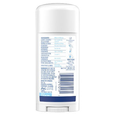 Secret Dry Feel Whole Body Deodorant - Light & Fresh 2.4oz - New