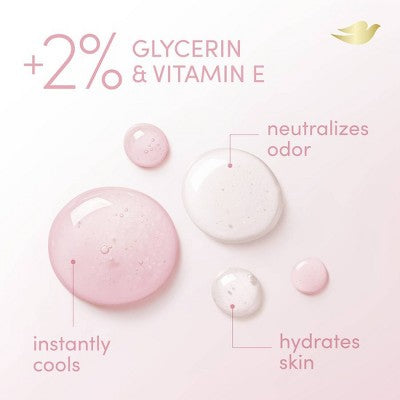 Dove Beauty Whole Body Solid Deodorant Anti-Chafe Stick Raspberry & Rose 2.6oz - New