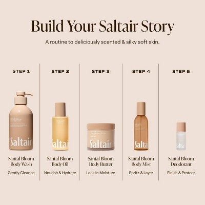 Saltair Nourishing Body Oil for Dewy and Glowing Skin Salt Water Vanilla 4 fl oz - New