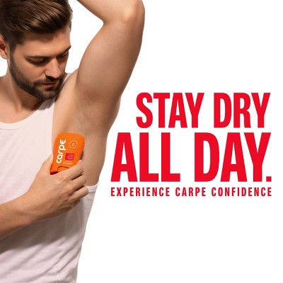 Carpe Men's 100H Sweat & Odor Control Antiperspirant Deodorant Citrus & Cedar 1.76oz - Imperfect Container