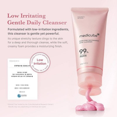 medicube PDRN Pink Niacinamide Whip Cleanser Korean Skincare 4.23oz - Missing Box