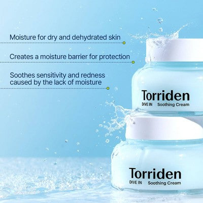 Torriden Dive-In Soothing Cream Korean Skincare 2.7 fl oz - Imperfect Box