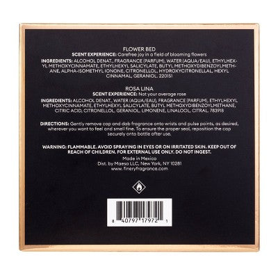 fine'ry. Mini EDP Duo Rosa Lina + Flower Bed 2pc - Imperfect Box