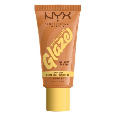 NYX Professional Makeup Buttermelt Glaze Skin Tint SPF 30 Almond Butta 1.01 fl oz - Imperfect Container