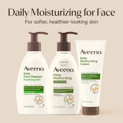 Aveeno Daily Moisture Face Lotion 12 fl oz - Imperfect Container