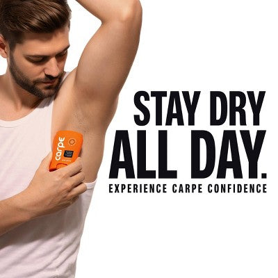 Carpe Men's 100H Sweat & Odor Control Antiperspirant Deodorant Bourbon Pepper 1.76oz - Imperfect Container