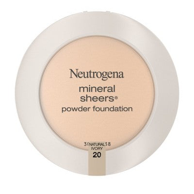 Neutrogena Mineral Sheers Compact Powder Foundation 20 Natural Ivory 0.34oz - New