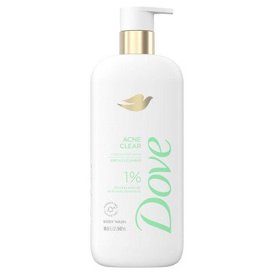 Dove Serum Body Wash Acne Clear 18.5 fl oz - Imperfect Container