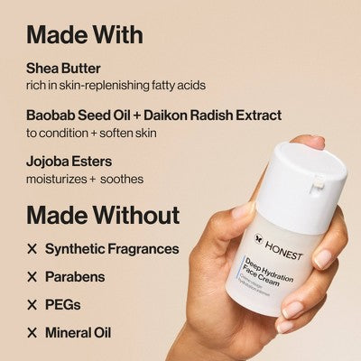 Honest Beauty Deep Hydration Face Cream with Shea Butter 1.7 fl oz - Imperfect Box