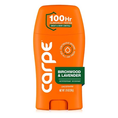 Carpe Women's 100HR Sweat & Odor Control Deodorant Birchwood & Lavender 1.76oz - Imperfect Container
