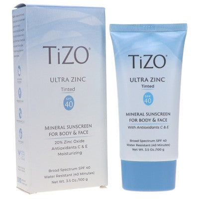 TIZO Age Defying Fusion tinted Ultra Zinc Body & Face Sunscreen SPF 40 3.5 oz - Imperfect Box