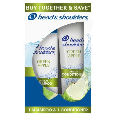 Head & Shoulders Green Apple Dual Pack 23.4 fl oz/2ct - New