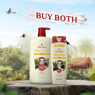 Old Spice Men's Body Wash Moisturize with Shea Butter 30 fl oz - Imperfect Container