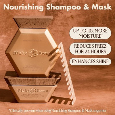 Blake Brown Fundamental Nourishing Mask Wild Nectar Santal Woody Floral Fragrance 8 oz - Imperfect Container