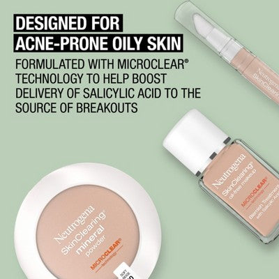 Neutrogena Skin Clearing Pressed Powder 50 Soft Beige 0.38oz - New