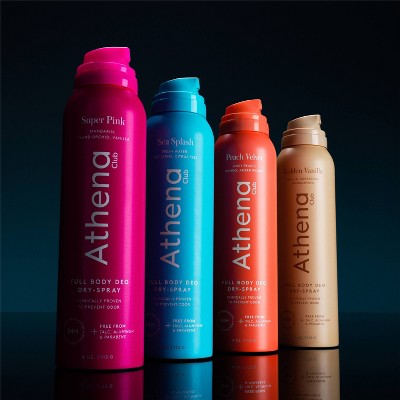 Athena Club Dry Touch Deo Body Spray Golden Vanilla 4oz - Imperfect Container
