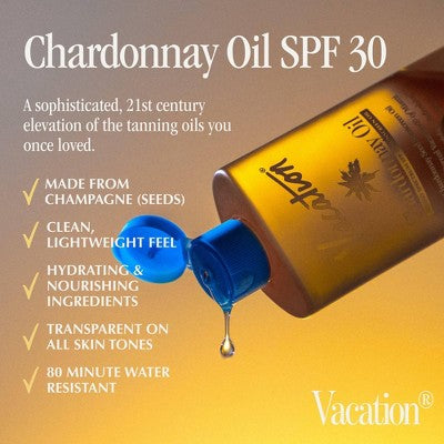 Vacation Chardonnay Oil Sunscreen SPF 30 3.4 fl oz - Imperfect Container