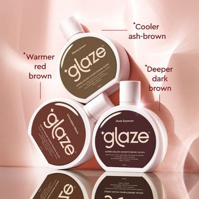 Glaze SuperGloss Color Conditioning Hair Gloss Brunette Sleek Espresso Brown 6.4 fl oz - New