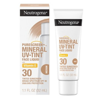 Neutrogena Mineral UV Tint Face Liquid Sunscreen SPF 30  1.1oz - Missing Box