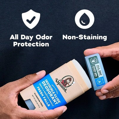 DR. SQUATCH Men's Invisible Glide Deodorant Natural Fresh Falls 2.65oz - Imperfect Container