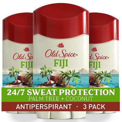 Old Spice Men's Antiperspirant & Deodorant Fiji with Palm Tree 2.6oz/3pk - New
