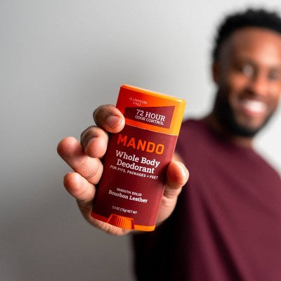 Mando Whole Body Men's Smooth Solid Deodorant Bourbon Leather 2.6oz - New