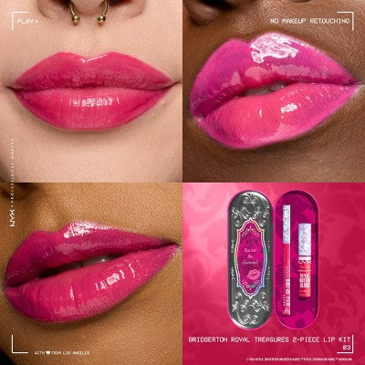 NYX Professional Makeup Bridgerton Royal Treasures Lip Kit 03 2pc - Imperfect Box